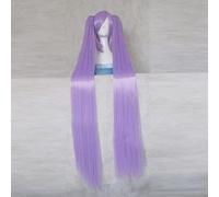 ydound 2022 Hidan No Aria Kanzaki H Aria Pink 120 cm Pelo sintético Largo Cosplay Peluca de Fiesta + 2 PonyTails + Wig Cap Vocaloid Black (Color : Light Purple, Size : Vocaloid)