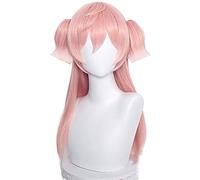 ydound 2022 Juego Genshin Impact Pelucas Yanfei Mujeres Gradiente Pink White Cosplay Peluca 60 cm Largo Rápido Sintético Sintético Halloween Papel Play +Cap