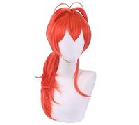 ydound 2022 Juego Genshin Impact Project Orange Rojo Wig Diluc Ragnvindr Cosplay Peluca Play Powder 60 cm