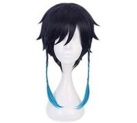 ydound 2022 Juegos Cosplay Wig Genshin Impact Project Barbatos Black Short Hair Anime Comic- con Navidad Carnaval Halloween Party Daily Life Wig Peluca