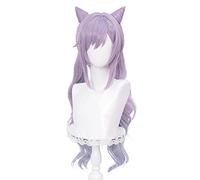ydound 2022 Kосплей Juego genshin Impact keqing Cosplay париоаний Peluca ekor kuda campuran ungu tahan panas Halloween sintetis