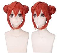ydound 2022 Kagura Peluca Anime Cosplay Peluca Gintama Cosplay Comic- con Fiesta de Halloween Carnaval Adulto Hombres y Mujeres Fans de Anime Regalo( Peluca roja del Bollo)