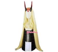 ydound 2022 L- Correo electrónico Peluca Fate Grand Order Pedir Ibaraki Douji Cosplay Pelucas Fgo Cosplay Amarillo Lamera Larga Recta Peluca Sintética Resistente al Calor