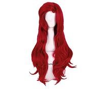 ydound 2022 La pequeña Princesa Sirena Ariel Cosplay Pelucas Long Wave Wavy Resistente al Calor Sintético Peluca Sintética + Peluca Cap
