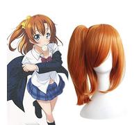 ydound 2022 LoveLive Honoka Kousaka Peluca Cosplay Costume Love Live Mujeres Sintéticas Pelo Sintético Papel Partido Naranja Pelucas + Peluca Cap