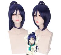 ydound 2022 ¡LoveLive!Sol! Kanan Matsuura Peluca for Las Mujeres Larga Lamera Recta Cosplay Peluca 70 cm Clip de Garra Ponillo de Caballo Púrpura Púrpura