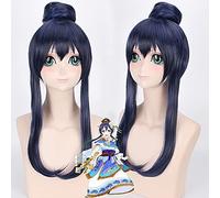 ydound 2022 LoveLive UMI Sonoda Peluca Azul Largo Pelo Straight Sonoda UMI Despertar Pelucas de Vestuario Halloween Anime Unisex Perucas