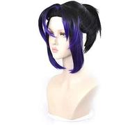 ydound 2022 Mfbis Anime Cosplay Wig, Pelucas de Demonio de Slayer, con Tapa de Peluca Gratuita, for Halloween, Fiesta de Lujo, Vida Nocturna,conciertos,Bodas