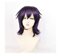 ydound 2022 Narancia Ghirga Wig Anime Wig Jojo' s Bizarre Adventure Cosplay Comic- con Halloween Party Carnival Adulto Hombres y Mujeres Atracenes de Anime Regalo ( Peluca Negra púrpura)