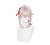 ydound 2022 Peluca de Impacto Genshin, Peluca de Cosplay de Anime Kaedehara Kazuha, con Gorra de Peluca Gratis, for Halloween, Fiesta, Carnaval, Vida Nocturna, conciertos, Bodas