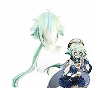 ydound 2022 Peluca de sacarosa de Cosnoble con Gafas Juego Genshin Impact Cosplay Eye Props Disfraz