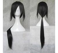 ydound 2022 Pelucas 80cm Long Synthetic Cosplay Wig Skunks APH APH Negro APH YaO Uchiha Itachi Pelucas de Traje+ Peluca Cap