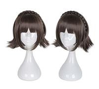 ydound 2022 Persona 5 Makoto Niijima Pelucas mezcladas Peluca de Cosplay Marrón con Trenza + Peluca Cap