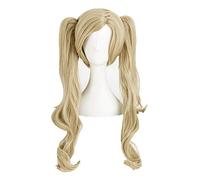 ydound 2022 Persona Persona 5 Anne Takamaki Pelucas de Cosplay Largo Ropa de Cama Larga con 2 Clips en Cola de Caballo Peluca de Pelo sintético Resistente al Calor+ Tapa de Peluca