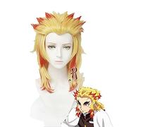 ydound 2022 RENGOKU KYOUJUROU Cosplay Demonio Slayer Cosplay Kimetsu No Yaiba Wig Cosplay Anime Cosplay Wig Pelucas sintéticas Resistentes al Calor