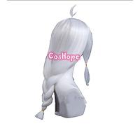 ydound 2022 Sky Children of The Llight Cosplay 55CMWhite Wig Cosplay Single Trenza Anime Cosplay Pelucas Pelucas sintéticas Resistentes al Calor Halloween