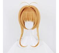 ydound 2022 Tarjeta Captor Sakura Kinomoto Peluca Cosplay Linda Peluca de Pelo Halloween Anime Lolita+ Peluca Gratis Cap