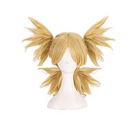 ydound 2022 Temari Cosplay Peluca Anime Golden Cortas Cuatro Trenzas Pelucas con flequillos Cosplay Accesorios for Mujeres Chicas con Peluca Cap