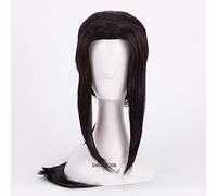 ydound 2022 Uchiha Itachi Cosplay Pelucas 60 cm de Largo de Estilo Negro Resistente al Calor Resistente al Pelo sintético Peluca+ Tapa de Peluca