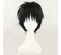 ydound 2022 Yuri! En el Hielo Katsuki yuuri Corto Negro Resistente al Calor Cosplay sólo Peluca Peluca (Color : Wig Only)