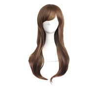 ydound Cosplay Wig 28" 70cm Extremos de Pelo Rizado Largo Disfraz Cosplay Peluca (Rosa) ( Color : Brown 2 )