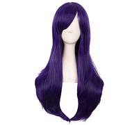 ydound Cosplay Wig 28" 70cm Extremos de Pelo Rizado Largo Disfraz Cosplay Peluca (Rosa) ( Color : Dark Purple )