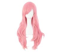 ydound Cosplay Wig 28" 70cm Extremos de Pelo Rizado Largo Disfraz Cosplay Peluca (Rosa) ( Color : Pink )