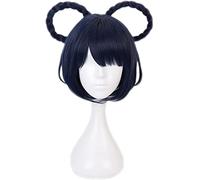 ydound Cosplay Wig 30cm Juego Genshin Impacto Proyecto Cosplay Xiangling Peluca Juego de rol Pelucas Halloween Cosplay Polvo marrón Oscuro