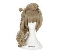 ydound Cosplay Wig ¡Ama Vive!Pelucas de Cosplay de Love Live Minami Kotori, Peluca de Pelo sintético Resistente al Calor de Lino Rizado Largo + Gorro de Peluca