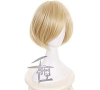 ydound Cosplay Wig Anime Cosplay Peluca Anime Yuri!!!on Ice Yuri Plisetsky Peluca Corta Rubia Cosplay Disfraz Pelo sintético Resistente al Calor Pelucas for Fiesta de Halloween
