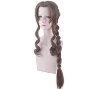 ydound Cosplay Wig Anime Cosplay Pelucas 7 FF7 Alice Mezclado marrón Aerith Gainsborough cos Peluca KEEBON