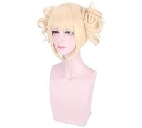 ydound Cosplay Wig Anime Cosplay Pelucas My Hero Academia Himiko Toga cos Peluca Dividida Tigre Boca Clip Leche Oro Cosplay Peluca KEEBON