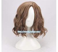 ydound Cosplay Wig Cosplay Sirius marrón Peluca Ondulada Cosplay Peluca Halloween Juego de rol Sirius Pelo Negro Disfraces con Gorro de Pelo