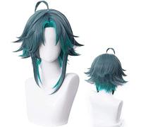 ydound Cosplay Wig Genshin Paimon Sora Diluc Barbara Juego Personajes Anime Cosplay Disfraz Cabello con Trenzas Colas de Caballo Pelucas (Xiao)