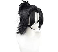 ydound Cosplay Wig Peluca de Cosplay de Anime, Peluca Hori-San a MIYAMURA-kun OVA, Peluca Miyamura Izumi, Peluca Corta sintética Negra, con Gorro de Peluca Gratis, for Fiesta Diaria de Halloween