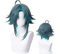 ydound Cosplay Wig Peluca de Cosplay esponjosa con Degradado Azul for el Juego Genshin Impact Xiao Lolita Gradient Party Harajuku Hair (Xiao-Blue Gradient)