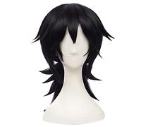 ydound Cosplay Wig Peluca de Cosplay Kimetsu no Yaiba Giyuu Tomioka (Negro)