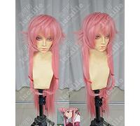 ydound Cosplay Wig The Future Diary Mirai Nikki Yuno Gasai 100cm Largo melocotón Rosa Resistente al Calor Pelo Cosplay Disfraz Peluca + Gorro de Peluca