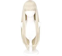 ydound Cosplay Wig Yomoduki Runa Peluca for Cosplay Anime Kakegurui Golden Long Straight Hair Disfraz de Halloween Peluca