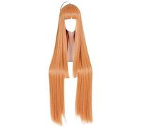 Ydound - Peluca de anime Coser de anime Persona 5 Futaba Sakura, color naranja, peluca larga y lacia, resistente al calor, pelo sintético para fanáticos