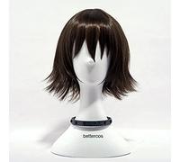 ydound Peluca de anime Coser FF15 FFXV Final Fantasy XV Iris Amicitia Cosplay Pelucas cortas mixtas de pelo marrón + gorra de peluca sintética resistente al calor