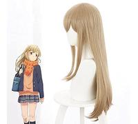 ydound Peluca de anime Coser Shimamura Hougetsu, peluca de cosplay de 70 cm, pelo sintético largo y liso + gorra de peluca