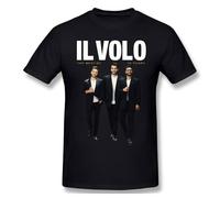 YDRO Cfgerends IL Volo Mans Basic Short Sleeve T Shirt Cotton Shirts Home BlackX Large Black, Negro , M