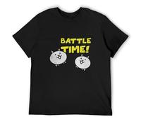 Ydro Essential The Battle Cats Cat Game Funny Unisex 100% Cotton Short-Sleeve T-Shirts Black L