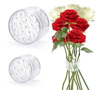 YdseozOA 2 soportes para tallos de flores, soporte en espiral transparente para flores, soporte para tallos de Ikebana, espiral reutilizable, para jarrones, soporte para arreglos florales