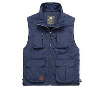 YDSH Chaleco para Hombre reportero al Aire Libre Chaleco sin Mangas fotografía Chaleco Safari Chaleco Multi-Caza Caza Pesca Camping Multi-Bolsillo Malla Transpirable