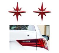 YDSTNiu 2 Piezas Emblema Decorativo para MG Marvel R Performance 2022-2025, Estrella Exterior Adhesivo Insignia Carrocería Pegatina Vehículo Adorno Personalizado,Red
