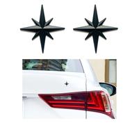 YDSTNiu 2 Piezas Emblema Decorativo para Mitsubishi Space Star 2nd Gen 2nd Gen 2017-2024, Estrella Exterior Adhesivo Insignia Carrocería Pegatina Vehículo Adorno Personalizado,Black