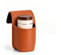 YDSTNiu Bolsa de Puerta de Coche para Lancia Ypsilon 2021-2024, Organizador de Ventana Lateral Práctico Portavasos Colgante Almacenamiento Cuero PU,Orange