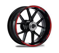 YDSTNiu Pegatinas de Llantas Moto para Royal Alloy GP 300 LC, Adhesivos Rueda Coche Decoración Tuning Tiras Reflectantes Calcomanías Exterior,Red